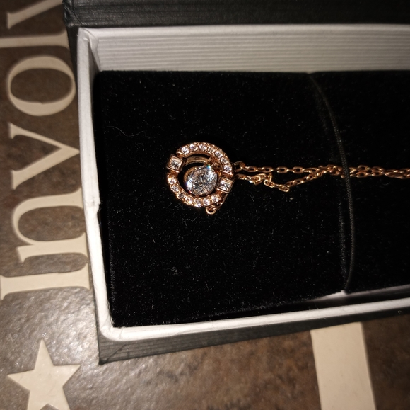 Swarovski Necklace Crystal Rose Gold - Picture 2 of 7
